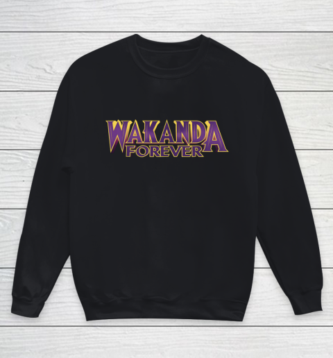 Marvel Black Panther Wakanda Forever Bold Graphic Youth Sweatshirt