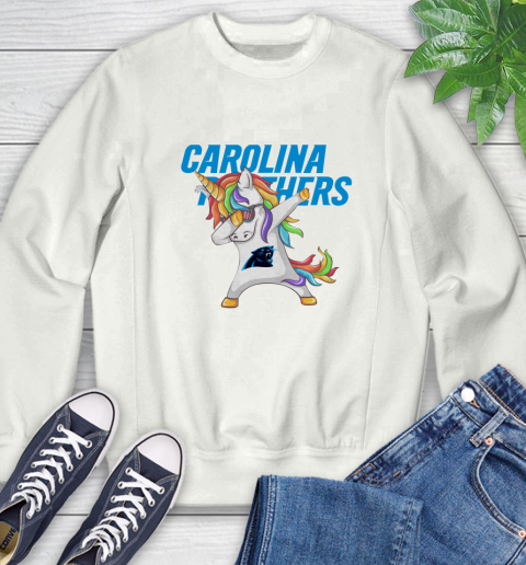 Carolina Panthers NFL Football Funny Unicorn Dabbing Sports Sweatshirt