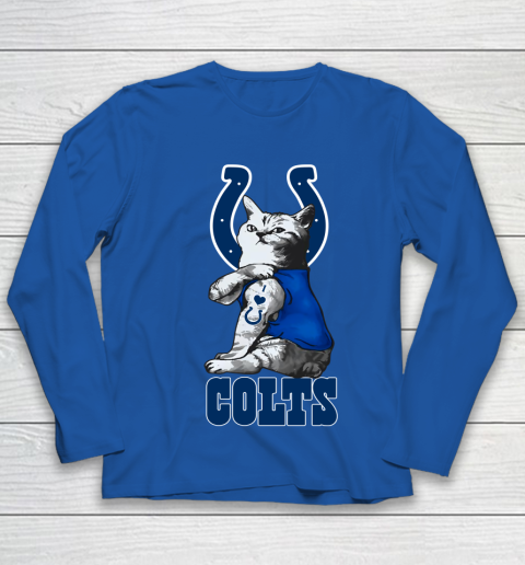 NFL Football My Cat Loves Indianapolis Colts Youth Long Sleeve 7