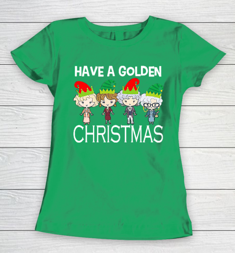 Golden Girls Lovers Gift T shirt Have A Golden Christmas Vintage Women's T-Shirt 5