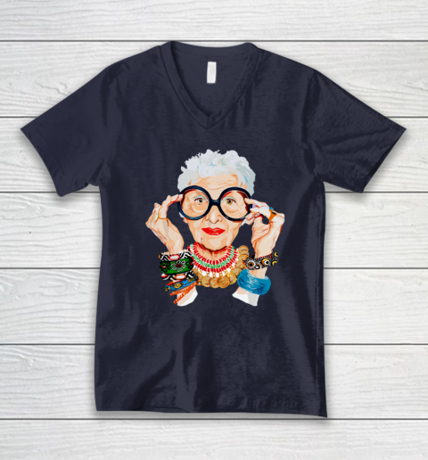Iris Apfel V-Neck T-Shirt 2