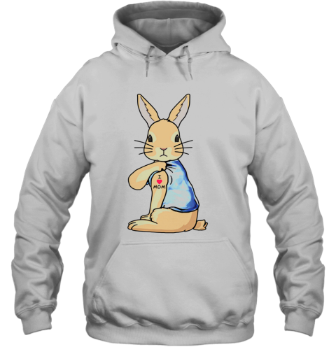 Bunny I Love Mom Tattoo Mother'S Day Hoodie