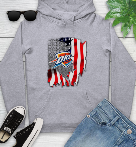 Oklahoma City Thunder NBA Basketball American Flag Youth Hoodie 7 Oklahoma City Thunder NBA Basketball American Flag Youth Hoodie - Image 7
