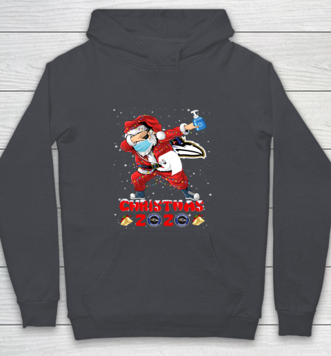 Baltimore Ravens Funny Santa Claus Dabbing Christmas 2020 NFL Youth Hoodie 5