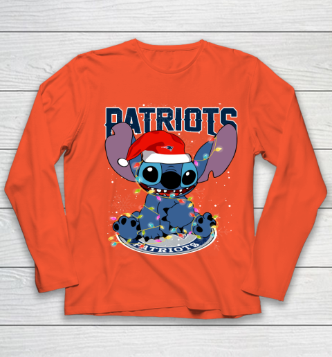 New England Patriots NFL Football noel stitch Christmas Youth Long Sleeve 2
