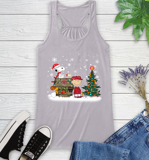 Houston Rockets NBA Basketball Christmas The Peanuts Movie Snoopy Championship Racerback Tank 4
