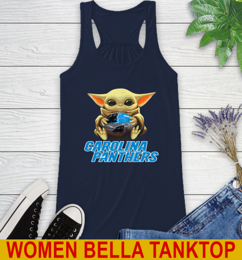 NFL Football Carolina Panthers Baby Yoda Star Wars Shirt Racerback Tank 11
