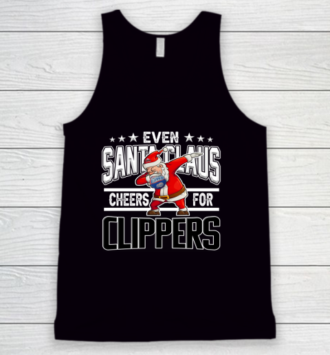 LA Clippers Even Santa Claus Cheers For Christmas NBA Tank Top