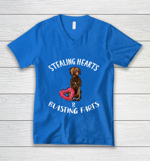 Stealing Hearts Blasting Farts Wirehaired Pointing Griffon V-Neck T-Shirt 5