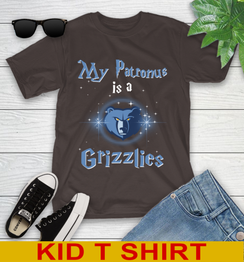 NBA Basketball Harry Potter My Patronus Is A Memphis Grizzlies Youth T-Shirt 6