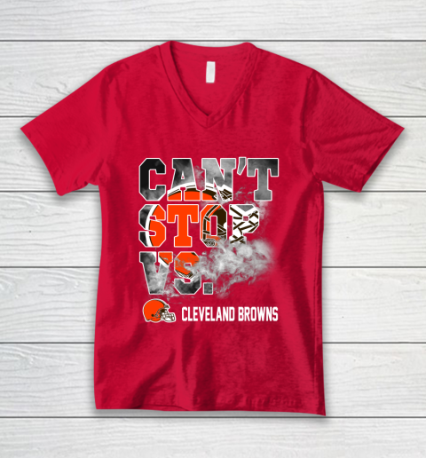 NFL Cleveland Browns Can't Stop Vs V-Neck T-Shirt 6