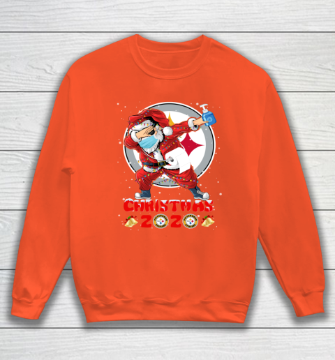 Pittsburgh Steelers Funny Santa Claus Dabbing Christmas 2020 NFL Sweatshirt 3