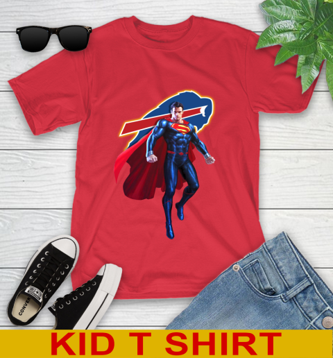NFL Superman DC Sports Football Buffalo Bills Youth T-Shirt 10