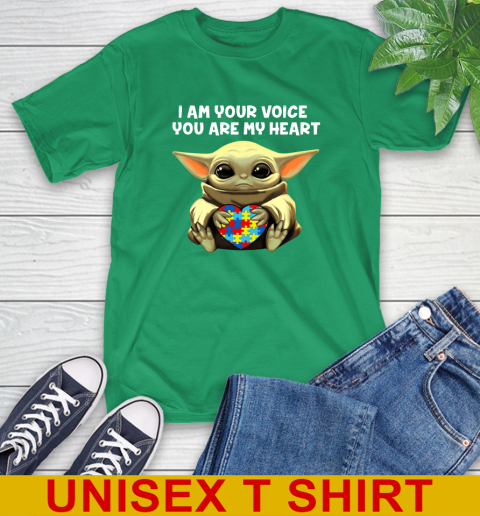 I Am Your Voice You Are My Heart Baby Yoda Autism Awareness Shirt 7