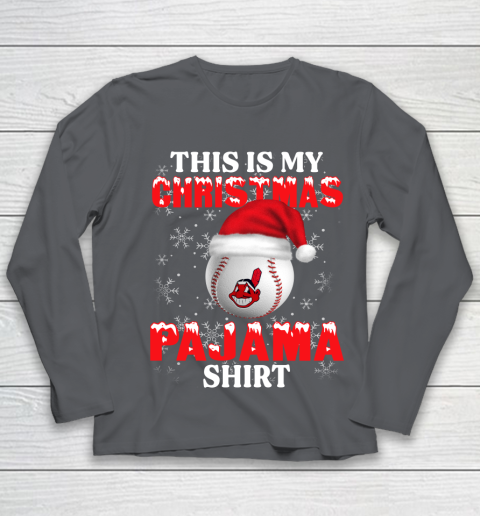 Cleveland Indians This Is My Christmas Pajama Shirt MLB Youth Long Sleeve 6