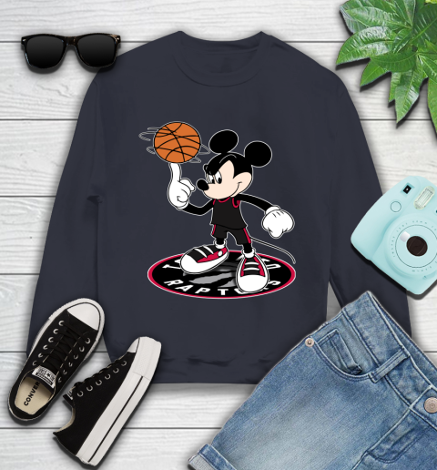 NBA Basketball Toronto Raptors Cheerful Mickey Disney Shirt not broken the mould Youth Sweatshirt 3