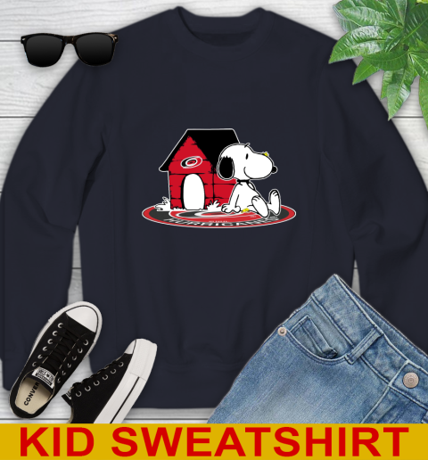 NHL Hockey Carolina Hurricanes Snoopy The Peanuts Movie Shirt Youth Sweatshirt 3