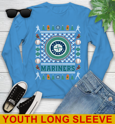 Seattle Mariners Merry Christmas MLB Baseball Loyal Fan Youth Long Sleeve 8