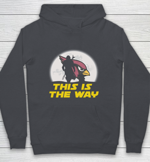 Arizona Cardinals NFL Football Star Wars Yoda And Mandalorian This Is The Way Youth Hoodie 5