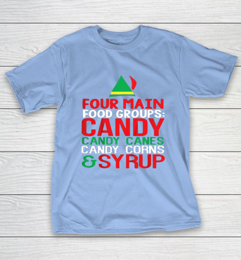 4 Main Food Groups Elf Buddy Christmas T-Shirt 10