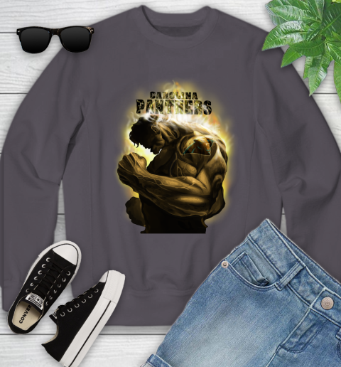 Carolina Panthers NFL Football Hulk Marvel Avengers Sports Youth Sweatshirt 5