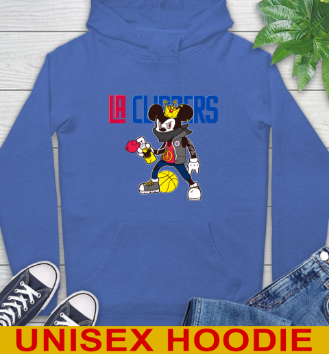 LA Clippers NBA Basketball Mickey Peace Sign Sports Hoodie - Image 10