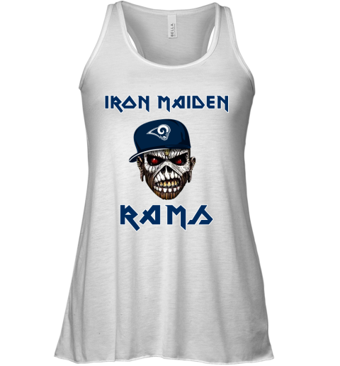 NFL Los Angeles Rams Iron Maiden Rock Band Music Football Sports Lr6M2jtzN2W flowy tank 32 95 151514 front white