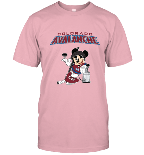 Mickey Colorado Avalanche With The Stanley Cup Hockey NHL Unisex Jersey Tee