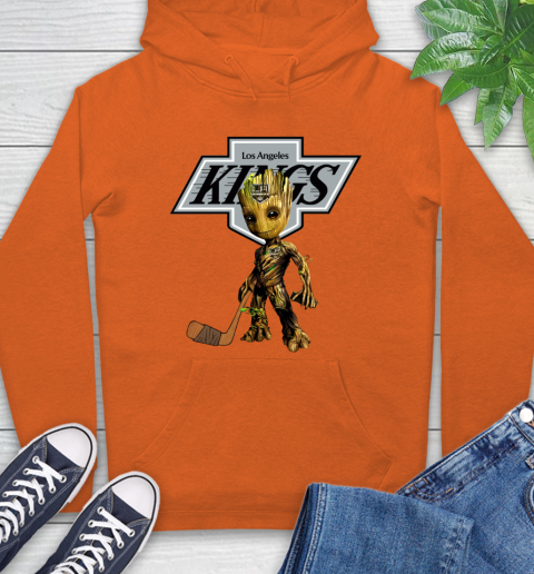 Los Angeles Kings NHL Hockey Groot Marvel Guardians Of The Galaxy Hoodie 5