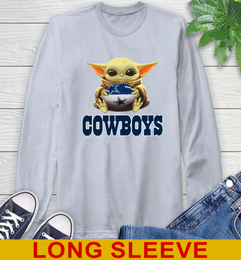 NFL Football Dallas Cowboys Baby Yoda Star Wars Shirt Long Sleeve T Shirt