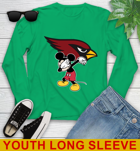 Arizona Cardinals NFL Football Dabbing Mickey Disney Sports Youth Long Sleeve 7