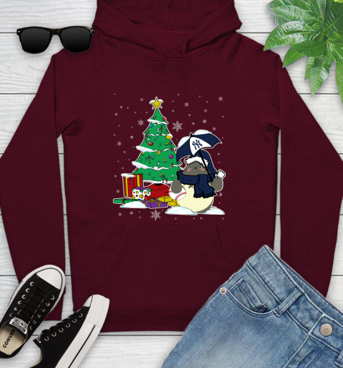 New York Yankees MLB Baseball Cute Tonari No Totoro Christmas Sports Youth Hoodie 7