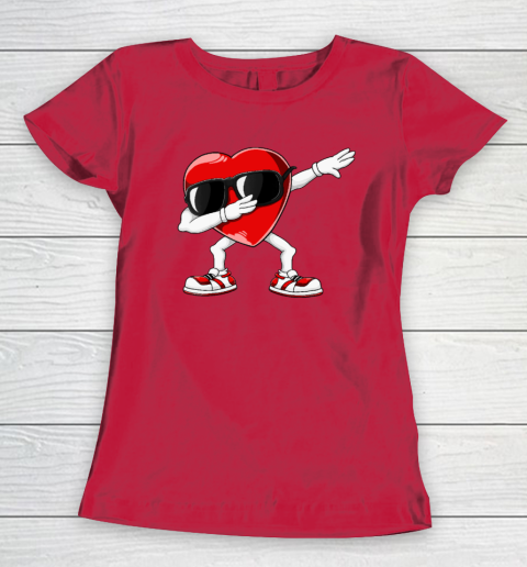 Dabbing Heart Funny Gifts Mens Kids Boys Valentines Day Women's T-Shirt 7