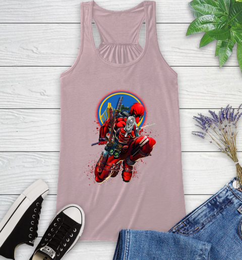 NBA Deadpool Marvel Comics Sports Basketball Golden State Warriors Racerback Tank 11