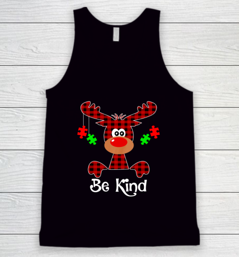 Be Kind Autism Awareness Christmas Reindeer Hippie Tank Top