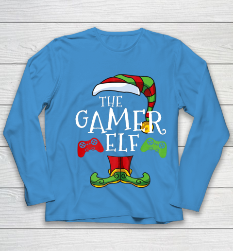 Gamer Elf Family Matching Christmas Funny Gaming Pajama Youth Long Sleeve 5