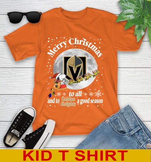 Vegas Golden Knights Merry Christmas To All And To Golden Knights A Good Season NHL Hockey Sports Youth T-Shirt 8