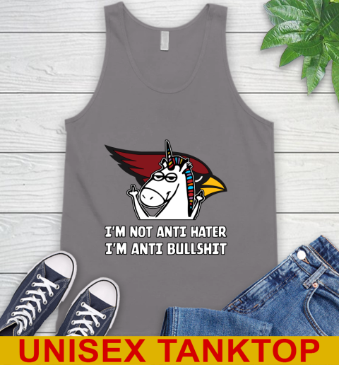 Arizona Cardinals NFL Football Unicorn I'm Not Anti Hater I'm Anti Bullshit Tank Top 7
