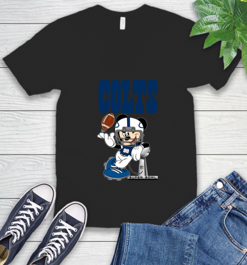 NFL Indianapolis Colts Mickey Mouse Disney Super Bowl Football T Shirt V-Neck T-Shirt 2