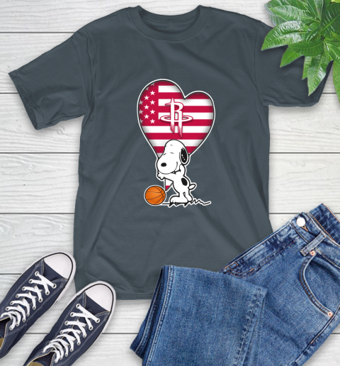 Houston Rockets NBA Basketball The Peanuts Movie Adorable Snoopy T-Shirt 9