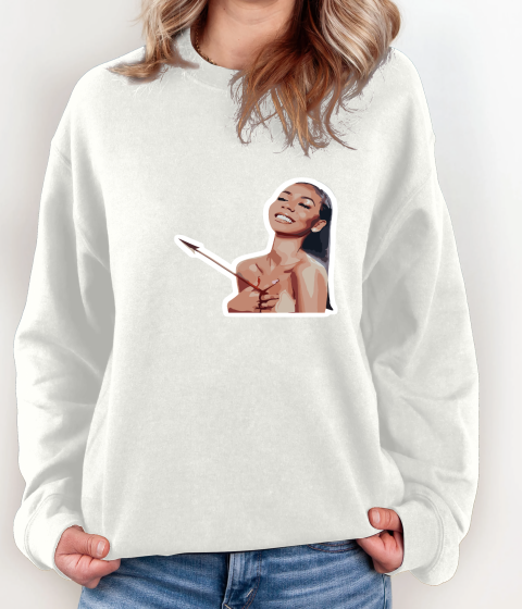 vyws mariah the scientist graphic sweatshirt 35 front white