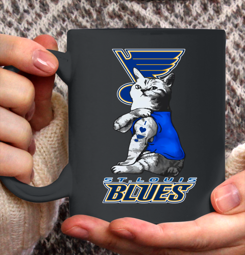 NHL My Cat Loves St.Louis Blues Hockey Ceramic Mug 11oz