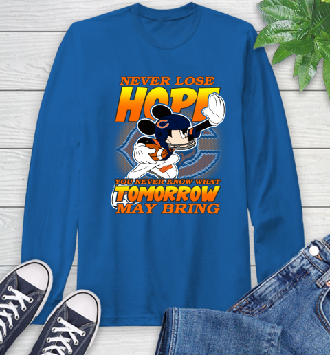 Chicago Bears NFL Football Mickey Disney Never Lose Hope Long Sleeve T-Shirt 10