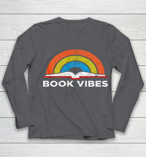 Reading Rainbow t shirt Vintage Retro Book Vibes Rainbow Gift for Reading Lovers Youth Long Sleeve 6