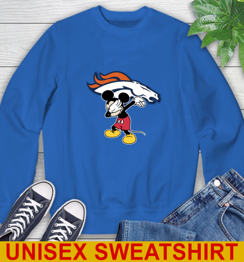Denver Broncos NFL Football Dabbing Mickey Disney Sports Sweatshirt 9
