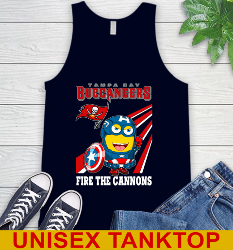NFL Football Tampa Bay Buccaneers Captain America Marvel Avengers Minion Shirt Tank Top 2
