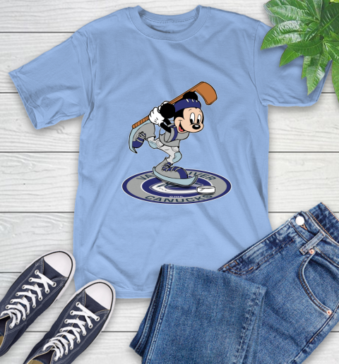 NHL Hockey Vancouver Canucks Cheerful Mickey Disney Shirt T-Shirt - Image 13