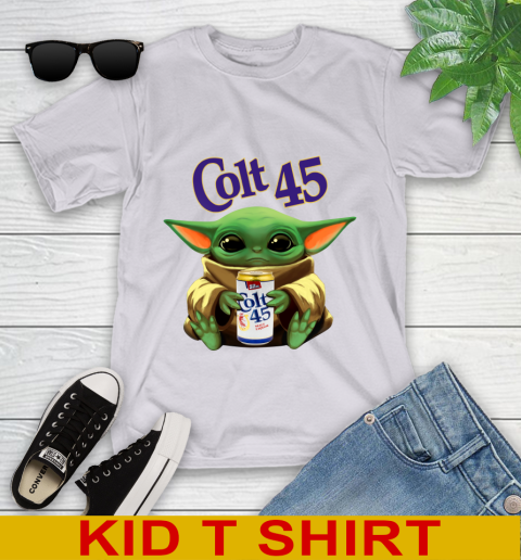 Star Wars Baby Yoda Hugs Colt 45 Beer Shirt 105