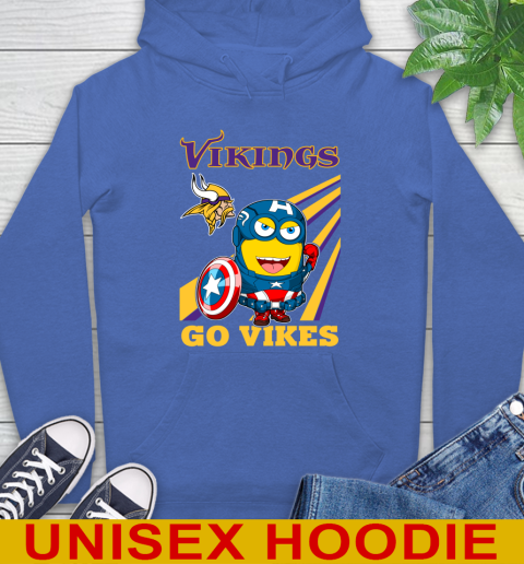 NFL Football Minnesota Vikings Captain America Marvel Avengers Minion Shirt Hoodie 9