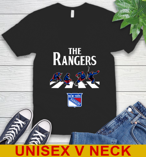 NHL Hockey New York Rangers The Beatles Rock Band Shirt V-Neck T-Shirt